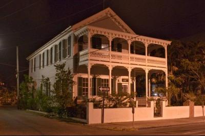 Key West house at night