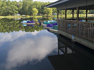 Deck across from camping area