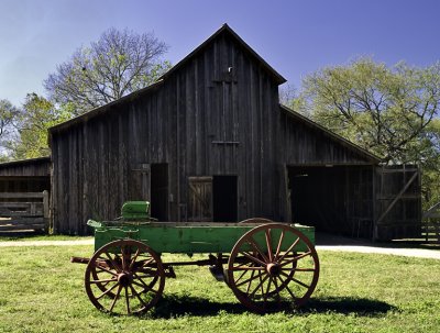 Barn and wagon