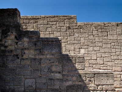 Steps and wall