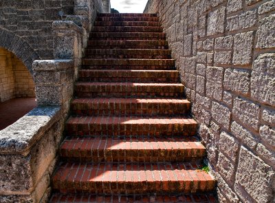 Staircase and walls