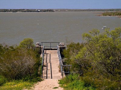 Observation deck and view west