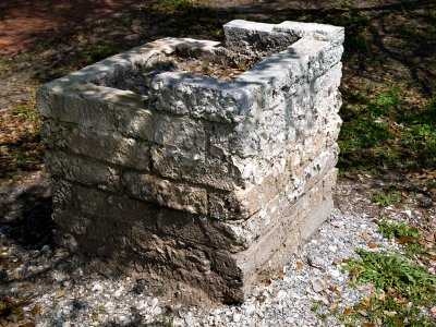 Original CCC shellcrete brick colum #1