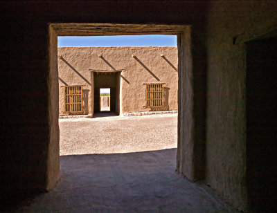 Entrance looking into small courtyard