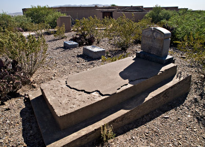 Grave sites with Fort in background