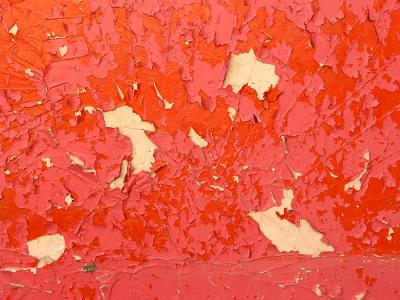 Cracked red paint