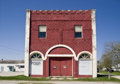 Red building, Palacious, Texas