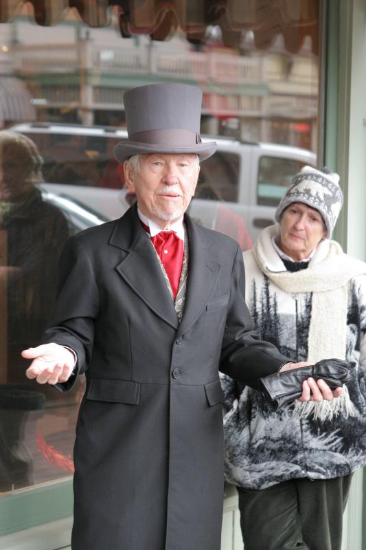 Mr Rockwood on the Victorian Aid Societys  walking tour.