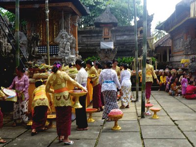 Offerings at temple