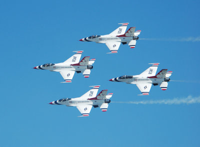 U.S. Air Force Thunderbirds in a Diamond Formation