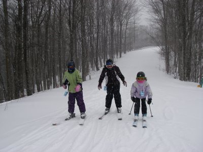 Renee, Michele and cousin Naomi at Boyne Highlands, MI