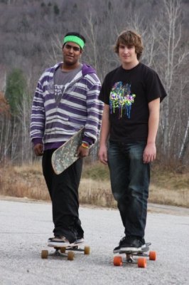 Davis C-S and Simon - waiting for ski season to begin