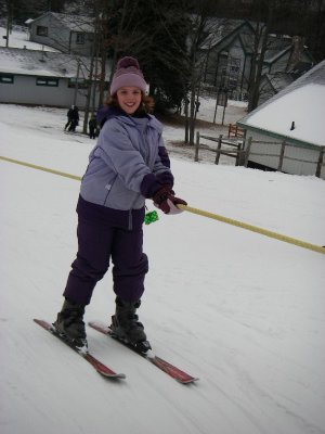 Michele's first day on skis