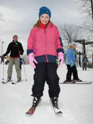 Renee's first day on skis