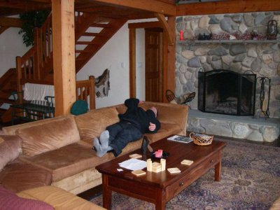 Tumble on the couch at Chapeau Rangeley