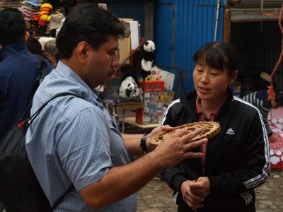 Bartering near Mutianyu Great Wall