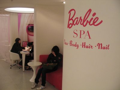the Barbie Spa at Shanghai's new Barbie Flagship store on Huai Hai Road in the French Concession