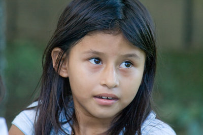 Lancadon indian girl in Bonampak