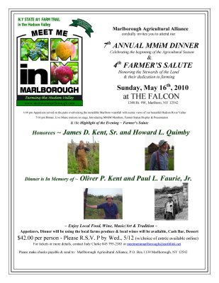  MMIM 7th Annual Dinner  & 4th Farmer's Salute - Sunday, May 16th, 2010