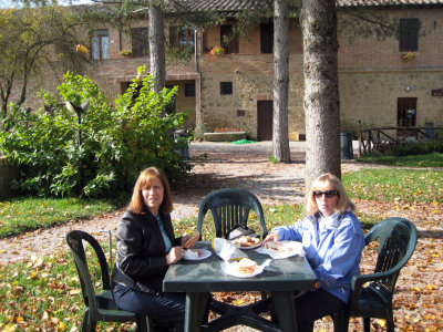 Maria and Paola at San Galgano - Tuscany