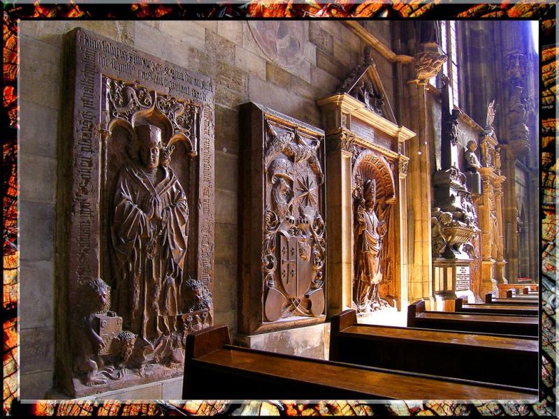 Ancient Tombs In St.Stephan Cathedral , Vienna, Ausria