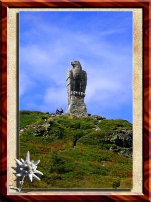 Eagle in Alps,  Monument For Fallen in First World War Swiss Soldiers