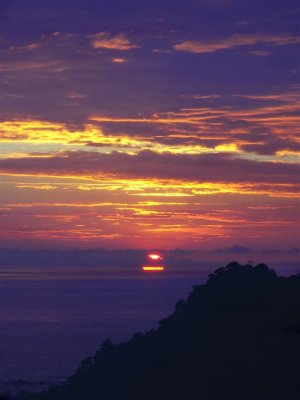 Sunset On Pacific Coast