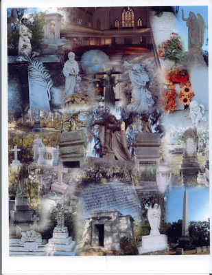 Yesterdays Past collage AKA Bonaventure Cemetery, Savannah, GA