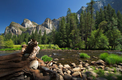 Popular elements of Yosemite valley floor