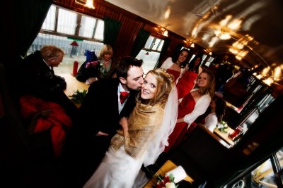 Kissing on a train