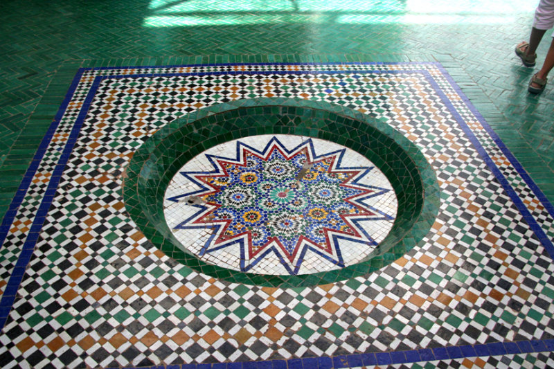 Interior fountain in the Marrakech Museum, located in a 19th century palace built by Mehdi Mnebhi, a former minister of defense.