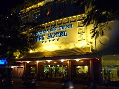 The Rex is a famous landmark 5-star hotel in H.C.M.C.  It was the preferred lodging of officers during the Vietnam War.