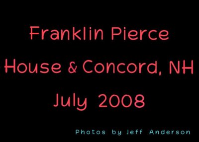 Franklin Pierce House & Concord, NH cover page.