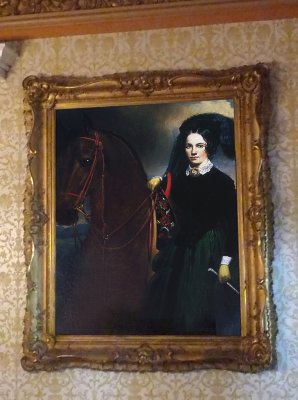 Adelicias portrait with her horse Bucephala (named after Alexander the Greats horse) was painted before she was married.