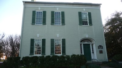 Faade of the the Federal style house. It is the only remaining residence of James K. Polk, except for the White House.