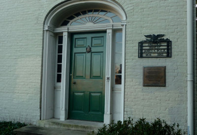 The front door of the James Polk house.