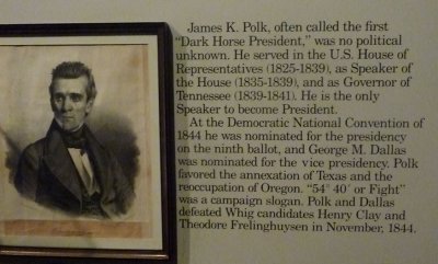 James Polk is called the first Dark Horse President.  In the 1844 Democratic Convention, he was nominated on the 9th ballot.