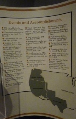 An exhibit in the museum listing the events and many accomplishment that took place during his administration.