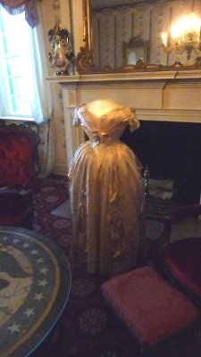 Sarah's inaugural gown.  She was an educated woman and surprised people by her interest in fashion and finery.