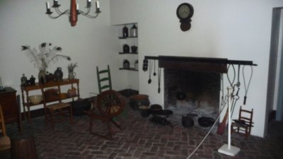 Behind the James Polk house is the kitchen, in a separate building.