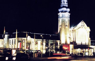 Night view of Avenue de la Gare and Central Station (my train arrived at night).