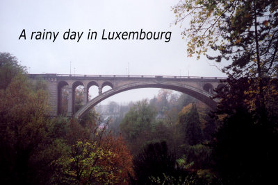 View of the Adolphe Bridge which crosses the Ptrusse Valley in Luxembourg.