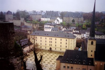 View of Neumnster Abbey including the Church of St. Jean in Lower Town.