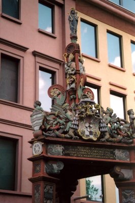 The ornamental market fountain (1526) located in Marktplatz (Market Square).