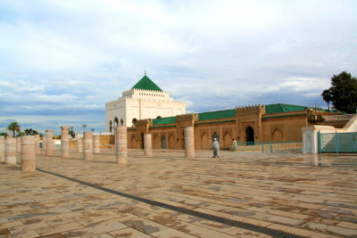 At the other end of the square is the mausoleum where King Mohammed V lies.