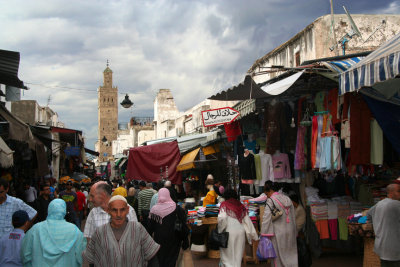 Since it was late in the afternoon, there was lots of traffic in this medina market in Rabat.