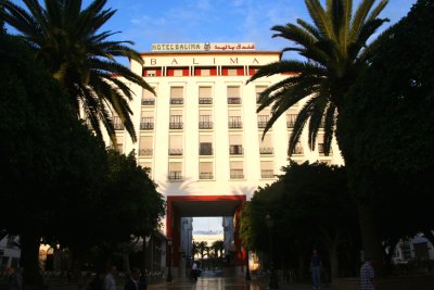 I stayed in the 3-star Hotel Balima in Rabat. It is very centrally located on Avenue Mohammed V close to the medina.