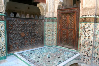 In the Muslim religion, it is forbidden for faces to be depicted in mosaics, only geometric designs are permitted.