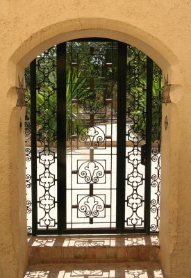Iron door to the 5 star Riad Fs.