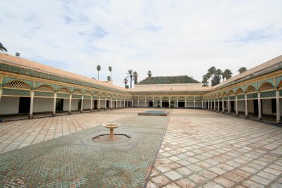 Outdoor courtyard where events and festivals took place in the Bahia Palace.
